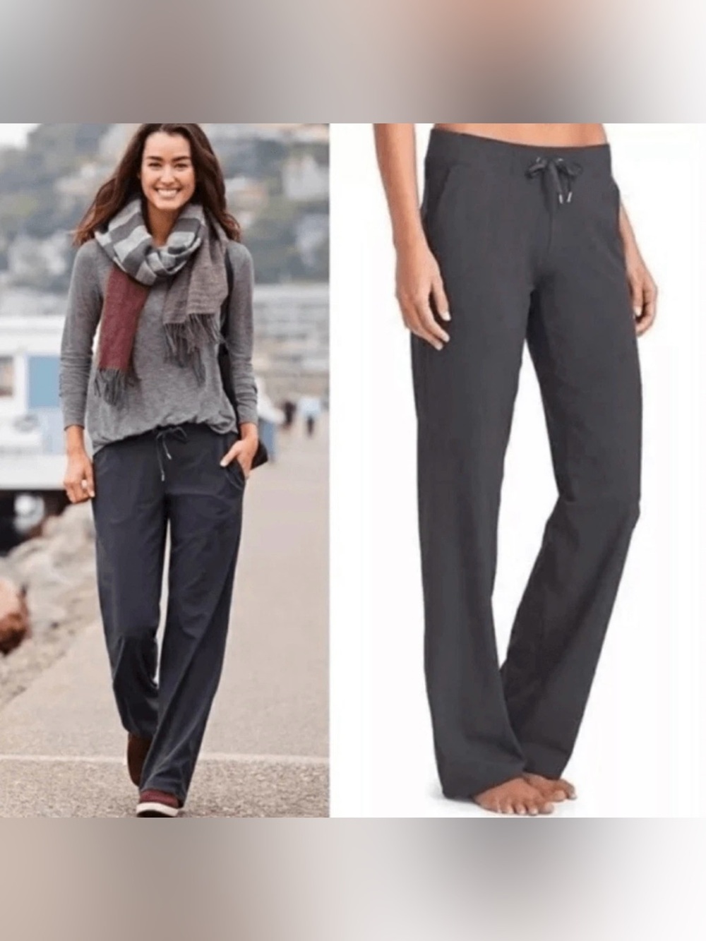 Athleta midtown trouser pant charcoal grey size 10